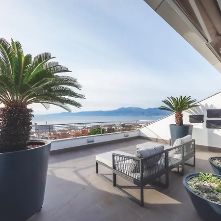 Penthouse Belvedere City View With Private Parking Rijeka Exterior photo